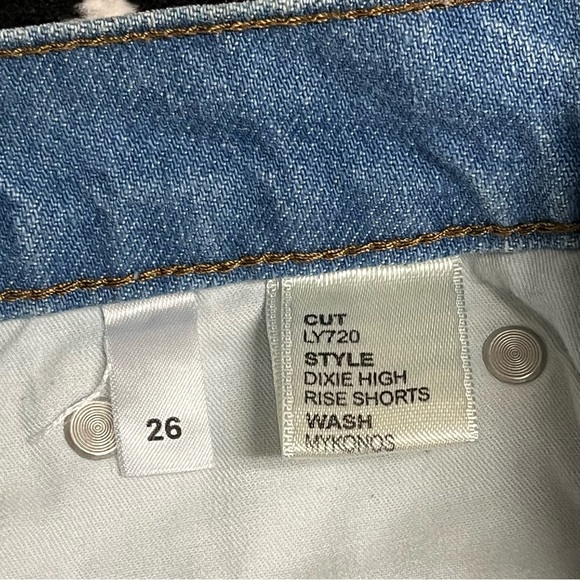 Reformation Dixie High Waist Denim Cutoff Jean Shorts Size 26 - Picture 9 of 12